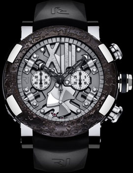 Новинка 2012 года Romain Jerome Steampunk Metal Chrono (Ref. RJ.T.CH.SP.001.01) — это выплеск креатива специалистов компании Romain Jerome. Новинка 2012 года Romain Jerome Steampunk Metal Chrono (Ref. RJ.T.CH.SP.001.01) — это выплеск креатива специалистов компании Romain Jerome.