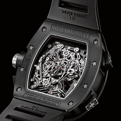 задняя сторона часов Tourbillon Split Seconds Competition Chronograph RM 050 Felipe Massa
