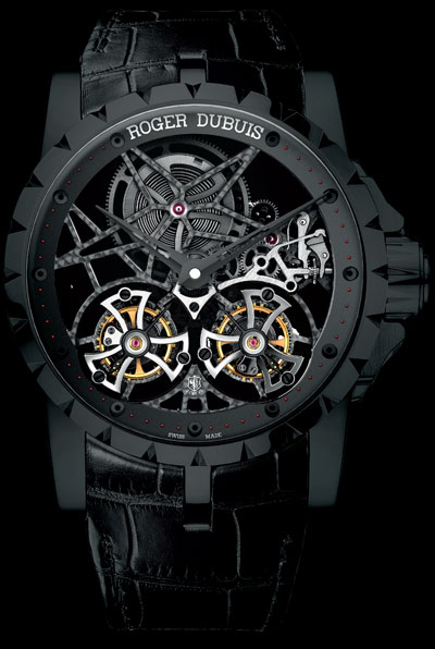 часы Excalibur Skeleton Double Flying Tourbillon