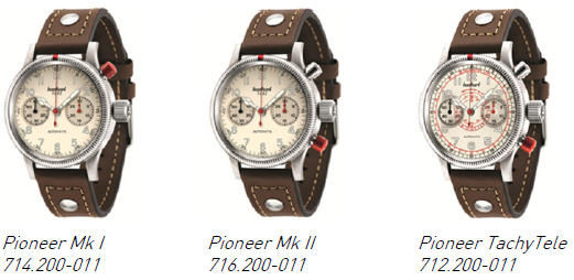 Новые версии наручных часов Pioneer Mk I, Mk II и TachyTele от Hanhart
