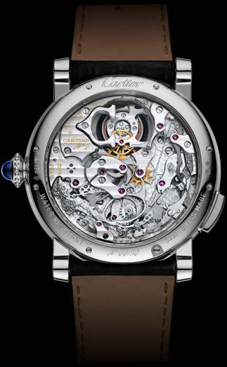 задняя сторона часов Rotonde de Cartier Minute Repeater Flying Tourbillon