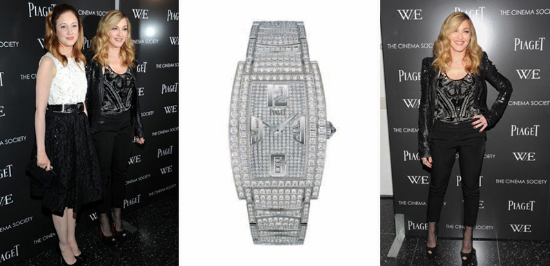 Арианна Филипс и Мадонна с часами Piaget Limelight Tonneau