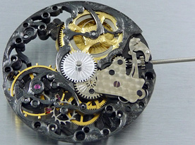 механизм часов Tourby - ETA Unitas 6498-1 Hand Engraved Hand Skeletonized PVD