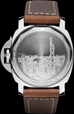 задняя сторона часов Panerai Luminor Marina Boutique Edition Hong Kong PAM 412