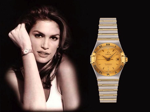 Синди Кроуфорд и часы Omega Constellation