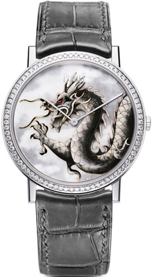 часы Piaget Dragon & Phoenix Altiplano с эмалевым циферблатом