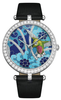 часы Van Cleef & Arpels с выемчатой эмалью
