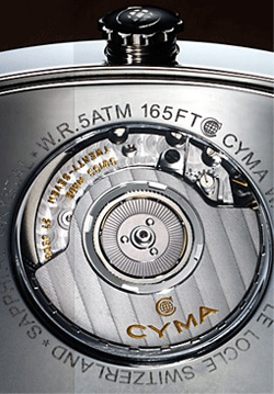 задняя сторона часов Cyma