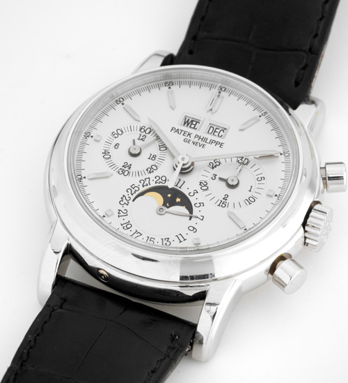 Lot 175 - часы Patek Philippe Platinum ref. 3970