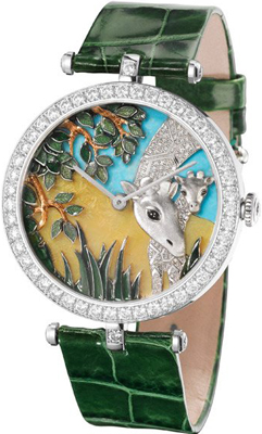 женские часы Lady Arpels African landscape Giraffe Decor