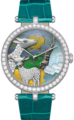 женские часы Lady Arpels African landscape Antelope Decor