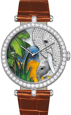 женские часы Lady Arpels African landscape Elephant Decor