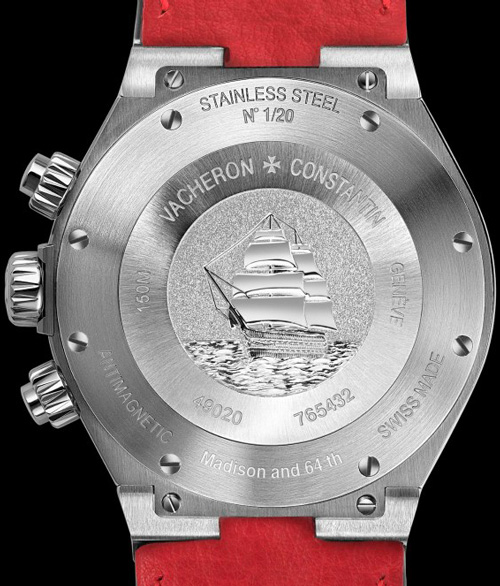 задняя сторона часов Overseas Chronograph Perpetual Calendar Boutique New York Ref. 49020/000A-9718 от Vacheron Constantin