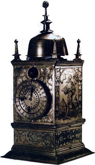 Каминные часы. Мастер X. Штайнмайселъ. Прага. 1549 г.