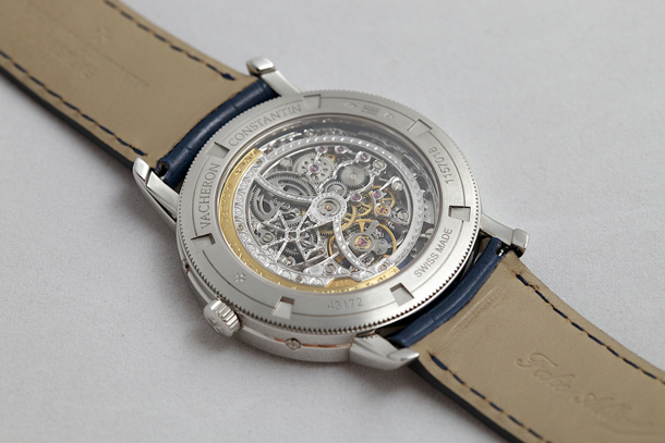 задняя сторона часов Patrimony Traditionnelle Skeleton Perpetual Calendar