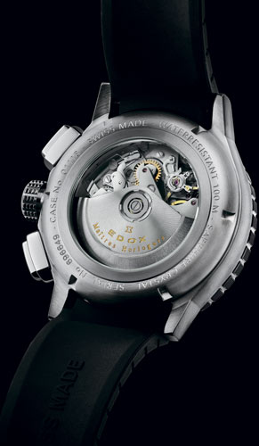 задняя сторона часов Edox Chronorally