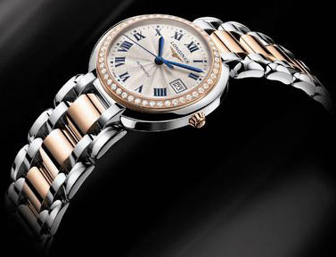 Часы из серии Longines Elegance: миниатюрные часы на массивном браслете. Интересное решение, не правда ли?