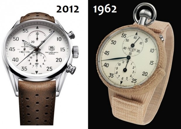 модель Carrera 1887 "SpaceX" и модель Heuer 2915A stopwatch