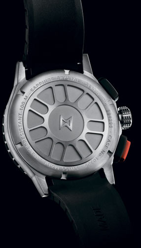 задняя сторона часов Edox Chronorally