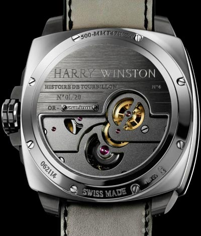 задняя сторона часов Harry Winston Histoire de Tourbillon 4 (Ref. HCOMDT47WZ001)
