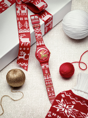 Ограниченная серия Red Knit от Swatch