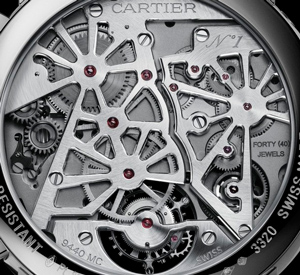 задняя сторона часов Rotonde de Cartier Earth Moon