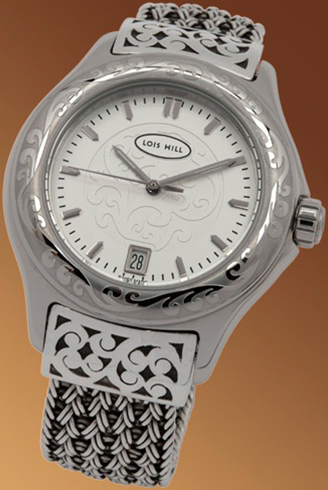 женские серебряные часы Lois Hill 6156-1201