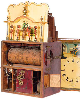 Музыкальные часы с органом