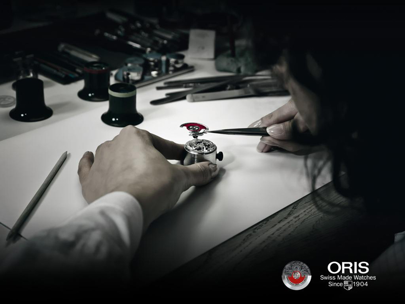 Процесс сборки механизма часов Oris