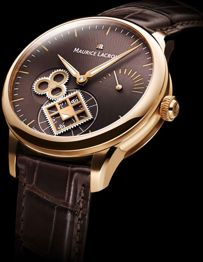 Новинка 2012 года — часы Maurice Lacroix Masterpiece Roue Carrée Seconde Gold с золотым «квадратным колесом». Это благородный союз механики и драгоценного металла.