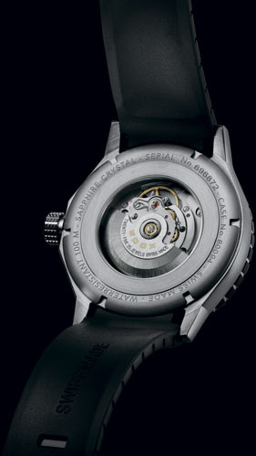 задняя сторона часов Edox Chronorally Automatic