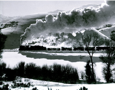 Denver and Rio Grande Western Steam Locomotive 2-10-2 #1403. Thistle Utah (USA) 1951