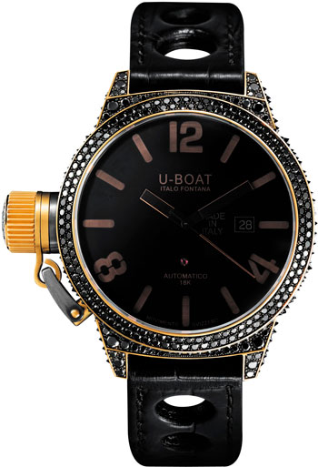 Мужские часы с бриллиантами U-Boat Black Swan
