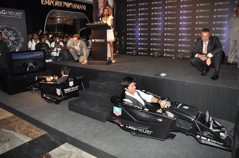 Открытие нового бутика TAG Heuer в Индии. Все гости смогли почувствовать себя гонщиками Формулы-1.