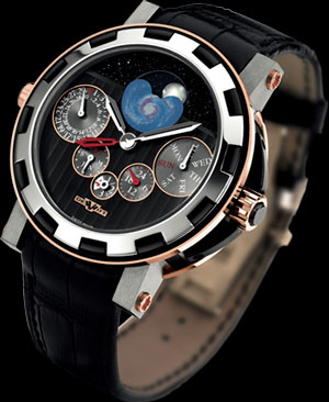 часы DeWitt Academia Quantieme Perpetuel GMT Nebula (ref. AC.7021.35.M1001)