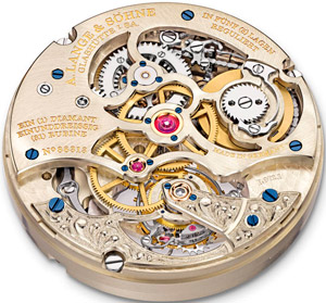 механизм часов Richard Lange Tourbillon Pour le Merite Handwerkskunst