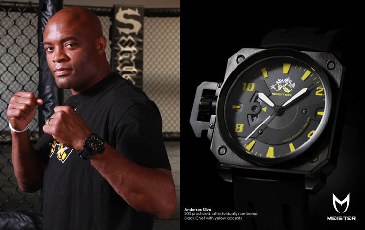Anderson Silva с часами Meister Chief