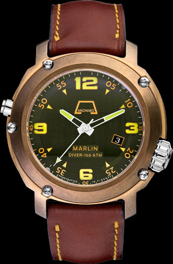 часы Anonimo Marlin Bronzo Green Dial (Ref. 7001)