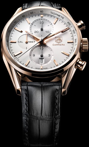 Стильный хронометр из розового золота TAG Heuer Carrera отлично подойдет под строгий костюм и подчеркнет Вашу индивидуальность. Стильный хронометр из розового золота TAG Heuer Carrera отлично подойдет под строгий костюм и подчеркнет Вашу индивидуальность.