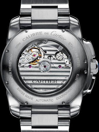 задняя сторона часов Cartier Calibre Chronograph