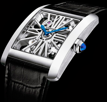Скелетонированные часы Tank MC Skeleton от Cartier