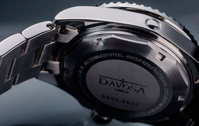 задняя сторона часов DAVOSA Ternos Professional DIVER