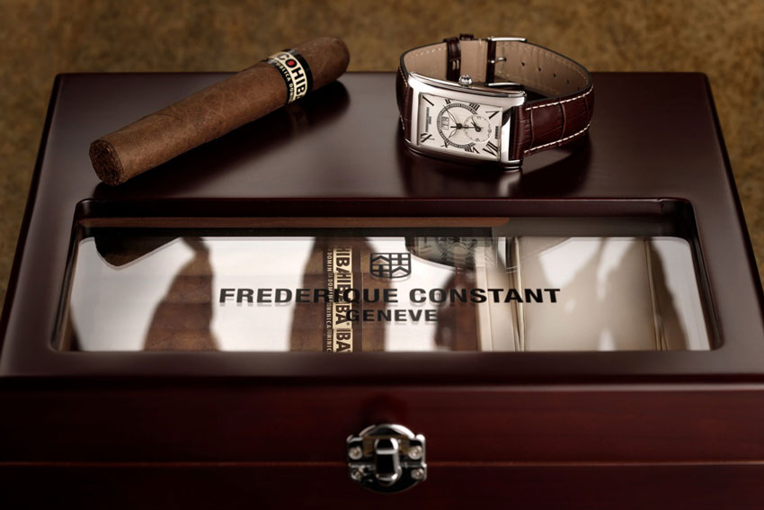 Уникальные часы Frederique Constant Cohiba в наборе с хьюмидором и сигарами, созданными специально для команданте Острова Свободы — Фиделя Кастро