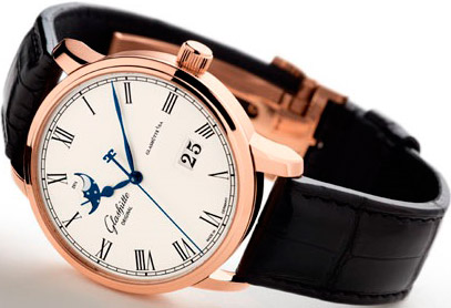 часы Senator Panorama Date Moonphase от Glashütte Original