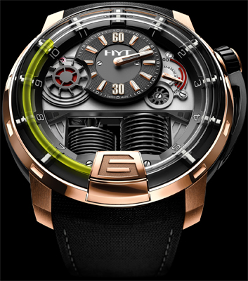 часы HYT H1 Hydro Mechanical Watch black DLC - Pink gold (5N) часы HYT H1 Hydro Mechanical Watch black DLC - Pink gold (5N)
