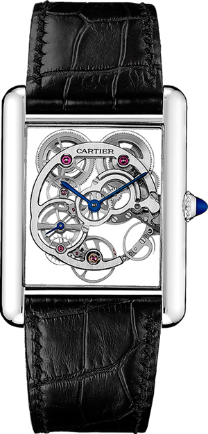 Часы Tank Louis Cartier Skeleton Sapphire от Cartier