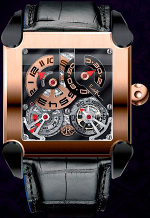 часы Tempovision Square Tourbillon от MRC (Manufacture Rodolphe Cattin)