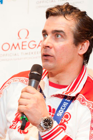 Альберт Демченко в павильоне OMEGA