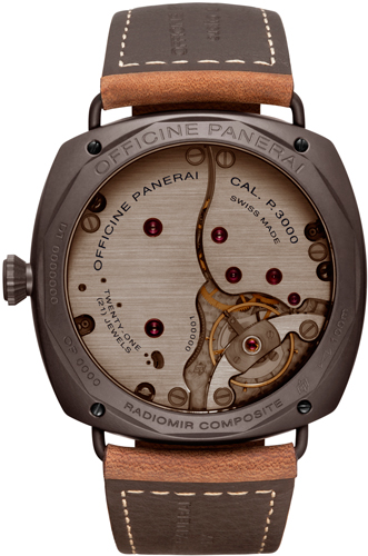 задняя сторона часов Radiomir Composite® 3 Days – 47 mm (Ref. PAM00504)