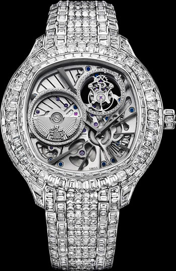 Мужские часы с бриллиантами Piaget Emperador Cushion-Shaped Tourbillon